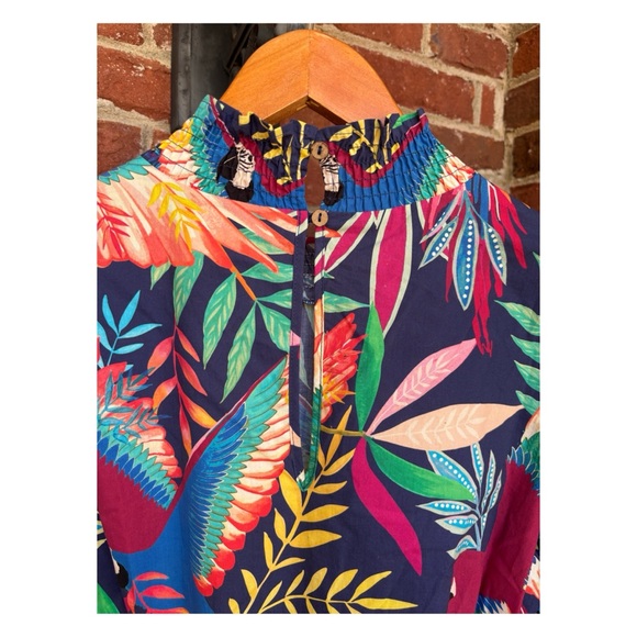 NWOT Anthropologie Farm Rio Aves Bubble Skirt Mini Dress Size Small - Picture 11 of 16